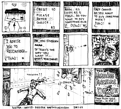 The Vending Machine of Death — A comic by Karthik Abhiram