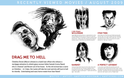 Recent Movies Watched, August 2009 — by Karthik Abhiram
