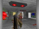 A Tech area, notice the yellow lights 
(texture made by Varun) and the window showing you the sky